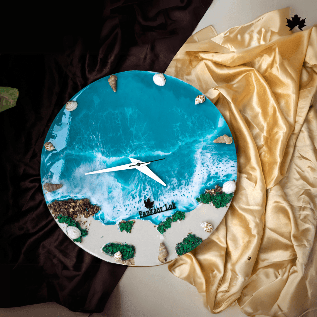 Aegean Whispers Wall Clock - Exquisite Handcrafted Decor | Fankaarlok - Fankaarlok