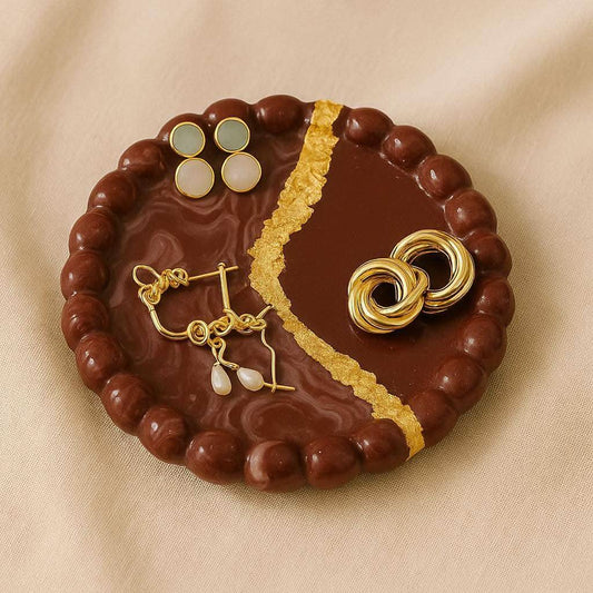 Chocolate Gold Premium Jewelry Organizer Tray | Fankaarlok