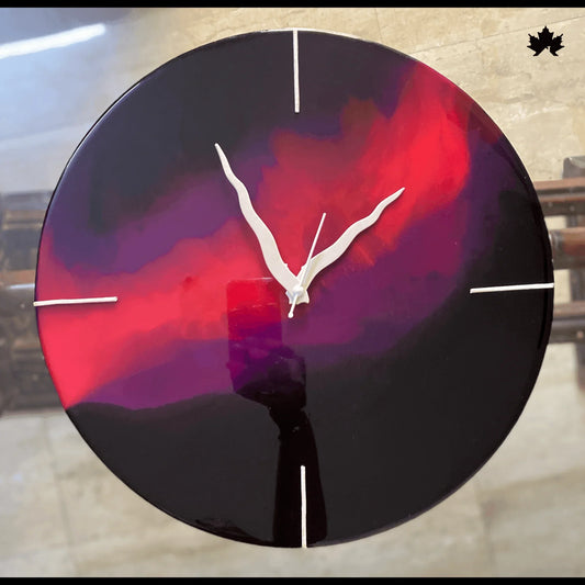Abstract Purple Hues - Stunning Handcrafted Wall Clock | Fankaarlok - Fankaarlok
