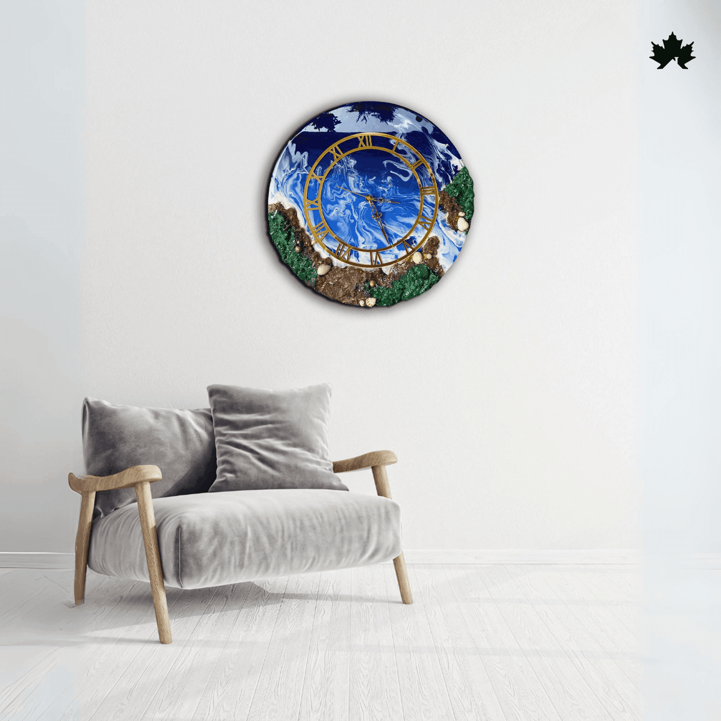 Aegean Whispers Wall Clock - Exquisite Handcrafted Decor | Fankaarlok - Fankaarlok