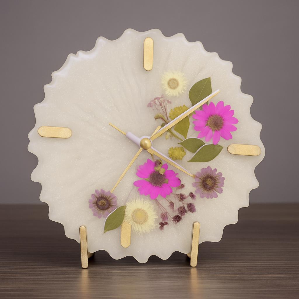 Floral Harmony Desk Clock – Premium Corporate Gifts India | Fankaarlok