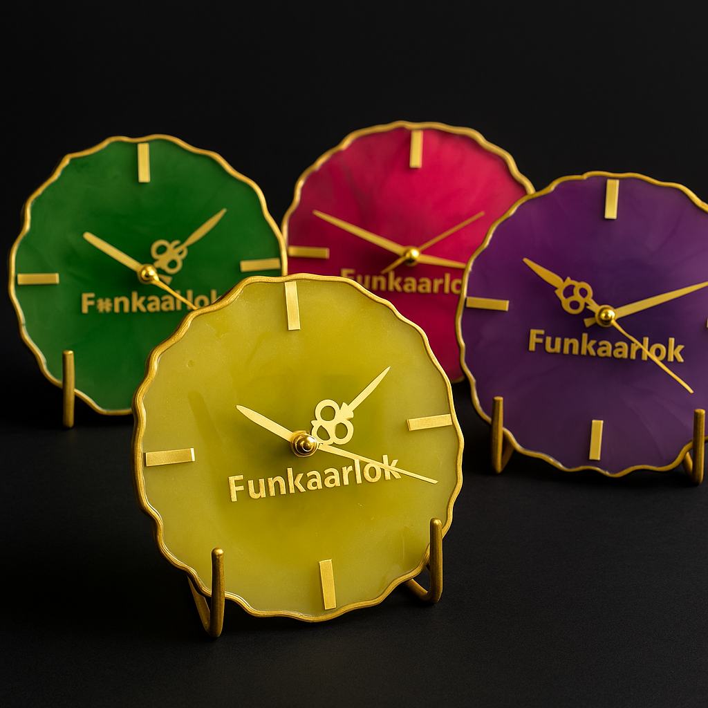 Crimson Radiance Desk Clock – Unique Corporate Gifts Online | Fankaarlok