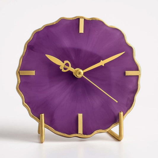 Purple Royale Desk Clock – Personalized Corporate Gifts for Employees | Fankaarlok
