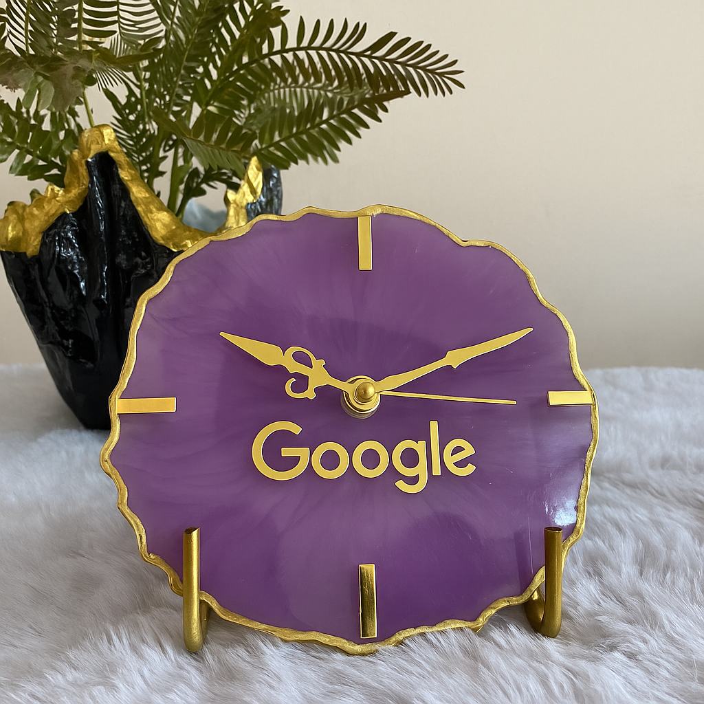 Purple Royale Desk Clock – Personalized Corporate Gifts for Employees | Fankaarlok