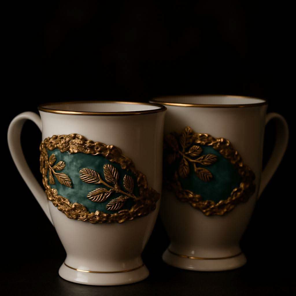 Luxury Crockery Gift Hamper | Custom Designer Mugs with Coasters & Accessories - Fankaarlok
