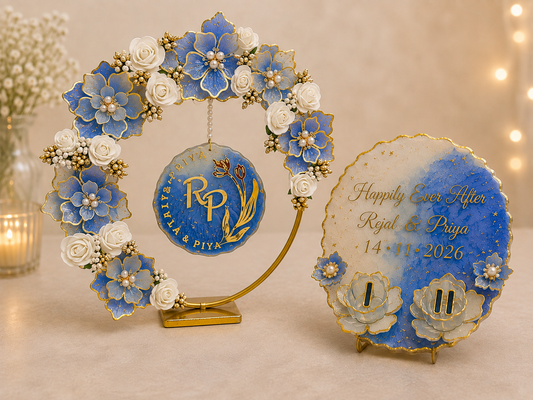 Elegant Bloom Resin Ring Platter | Engagement Ceremony Tray – Fankaarlok