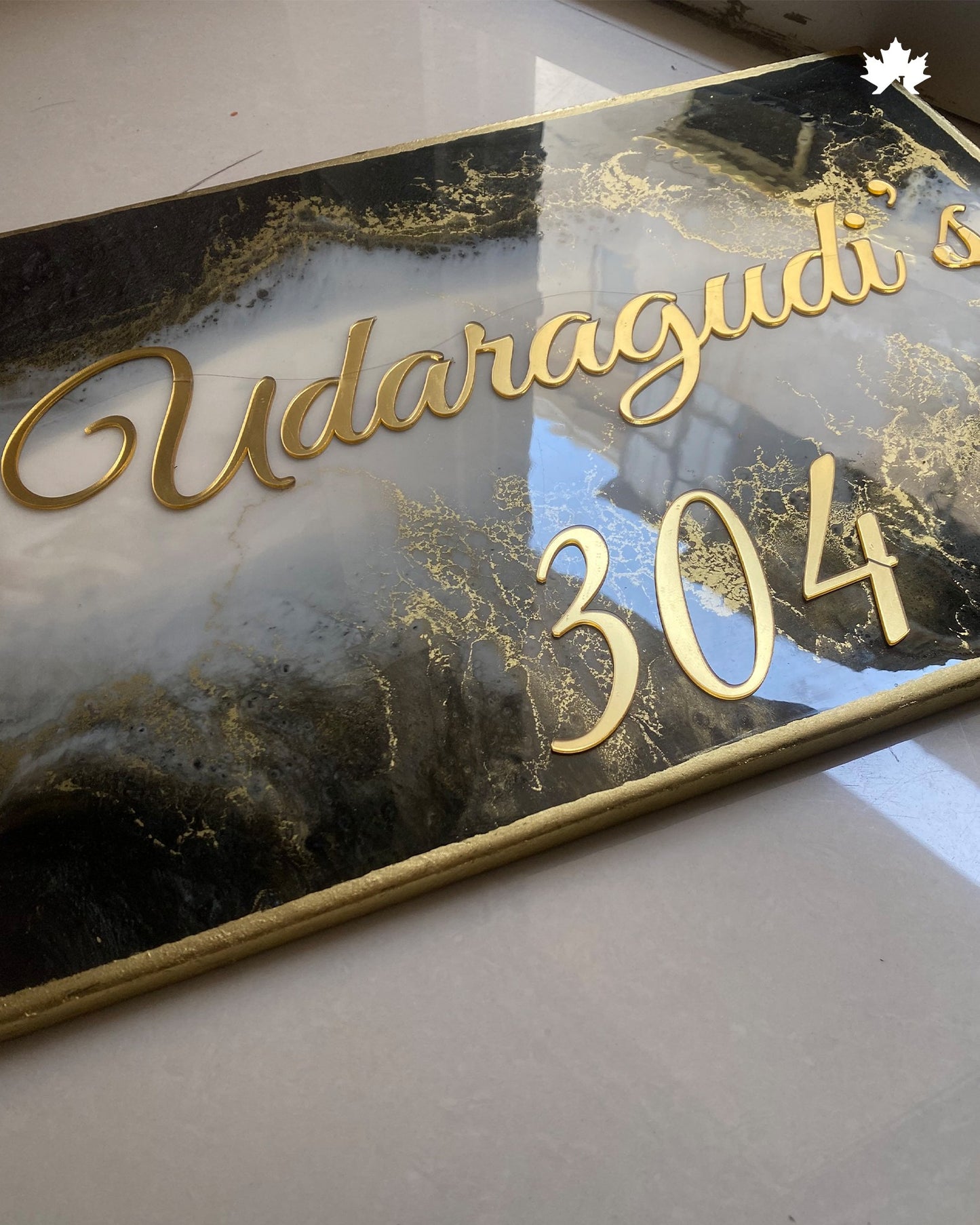 Luxury Designer Nameplate for Home | Elegant Custom Home Name Board