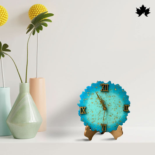 Turquoise Gilded - Stylish Home Clock | Fankaarlok