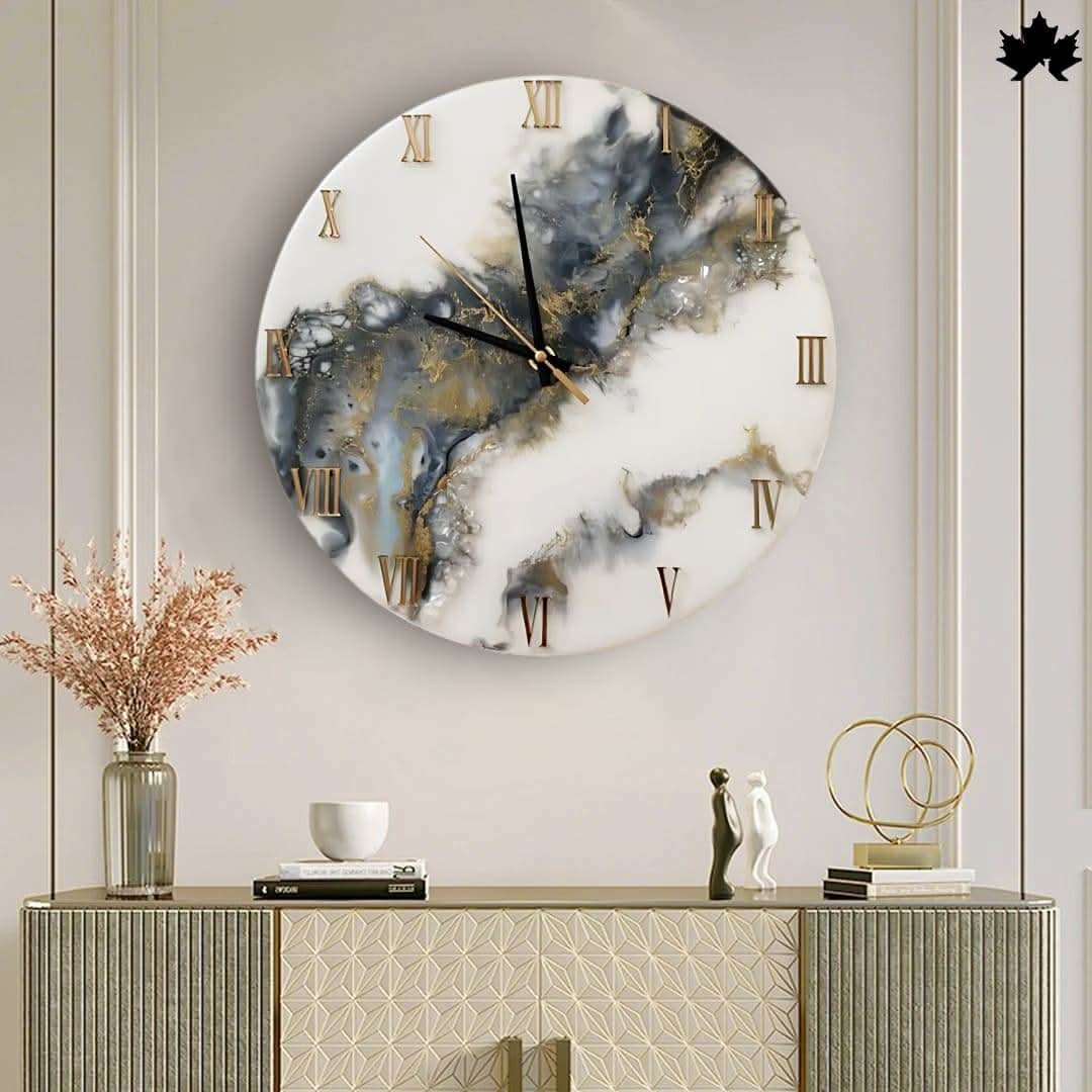 Mystic Marble Elegance - Classic Wall Clock | Fankaarlok - Fankaarlok