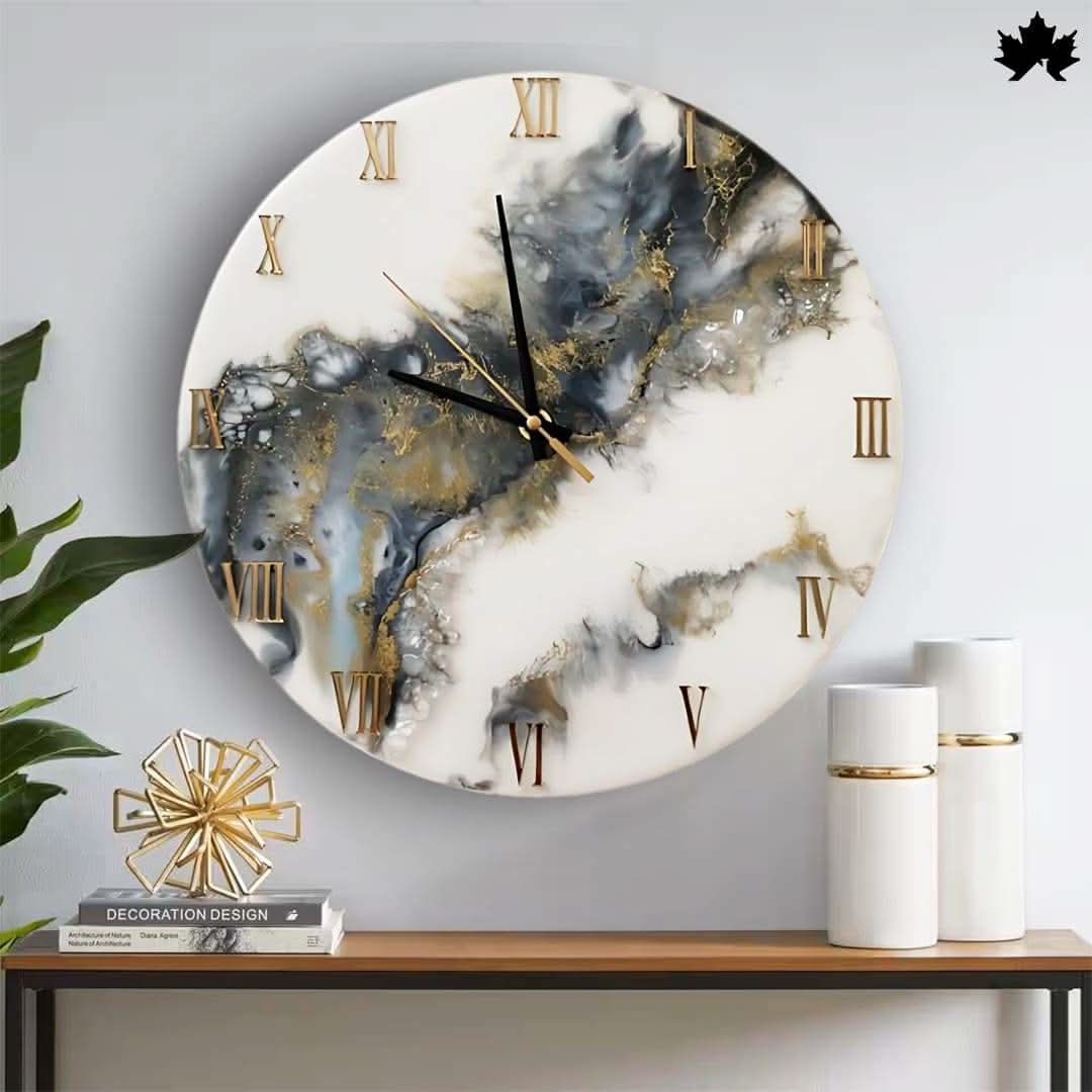 Mystic Marble Elegance - Classic Wall Clock | Fankaarlok - Fankaarlok
