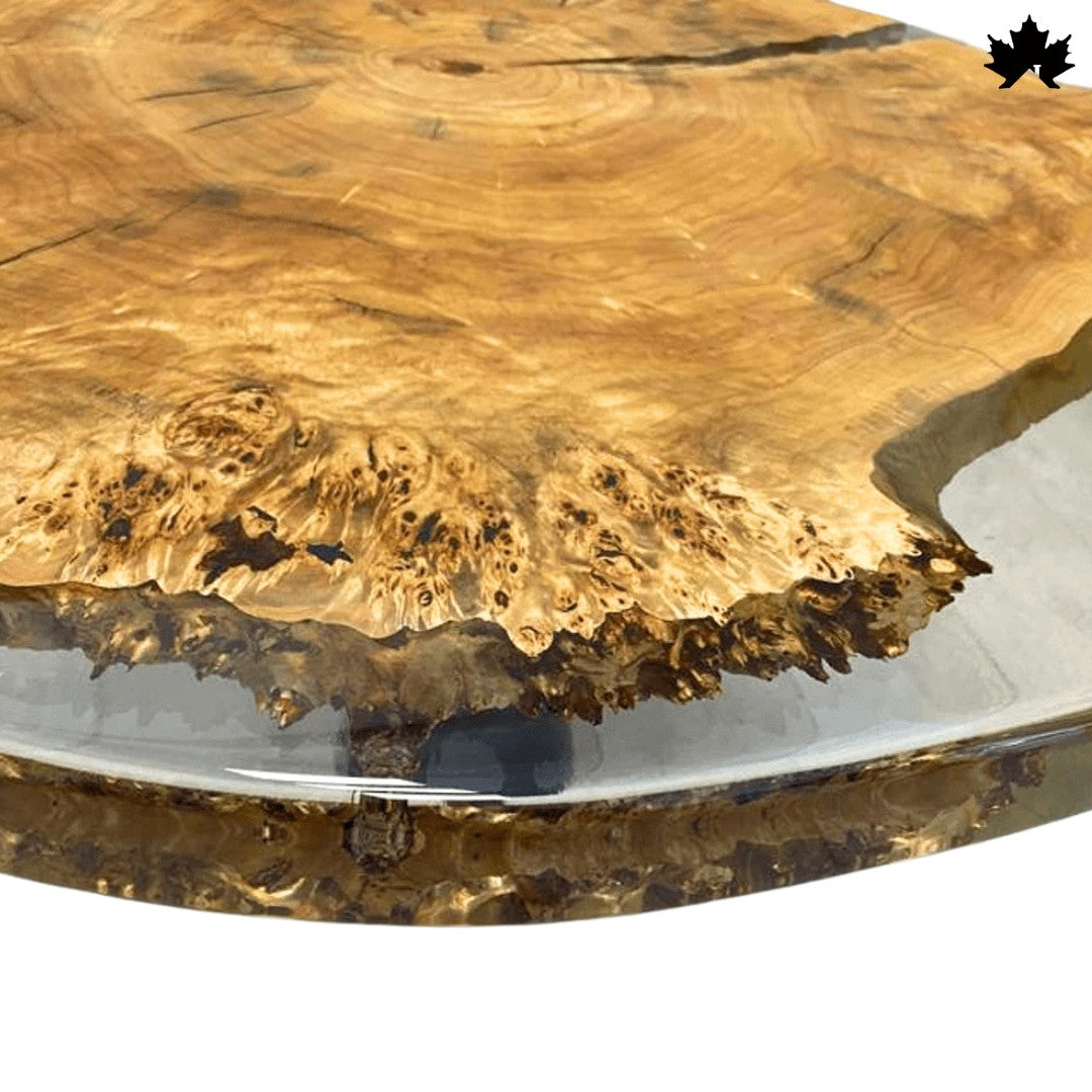 Solid Wood Coffee Table – Live Edge Epoxy Center Table | Fankaarlok