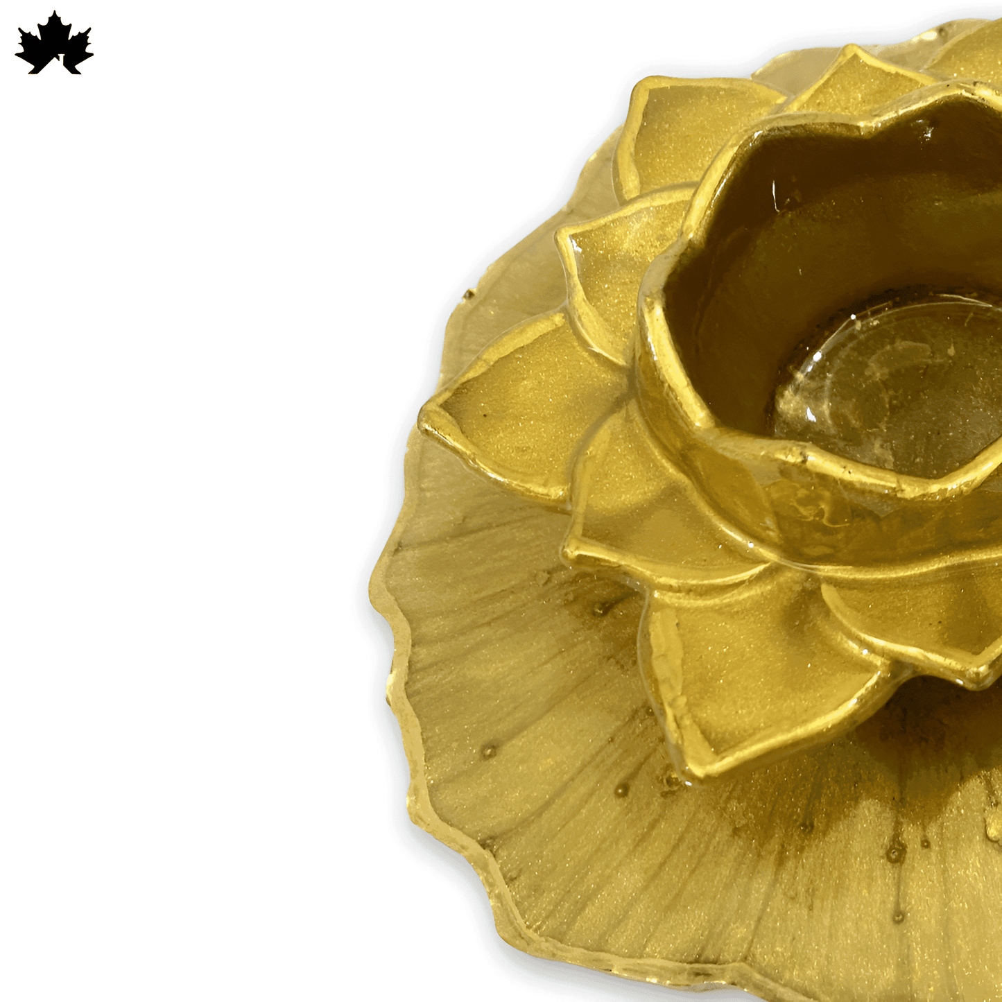 Golden Blossom Diya Holder - Elegant Jyot and Diya Holder for Aarti and Pooja Rituals
