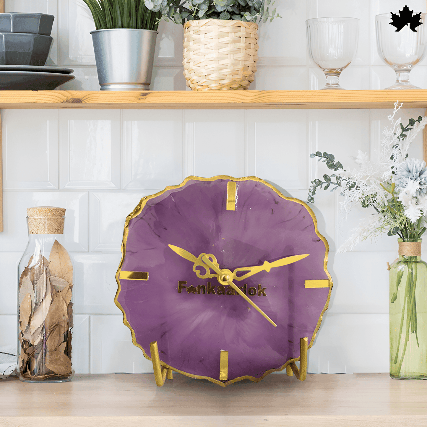 Purple Royale Desk Clock – Personalized Corporate Gifts for Employees | Fankaarlok