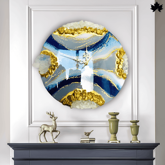 Golden Waves - Luxurious Home Clock | Fankaarlok - Fankaarlok
