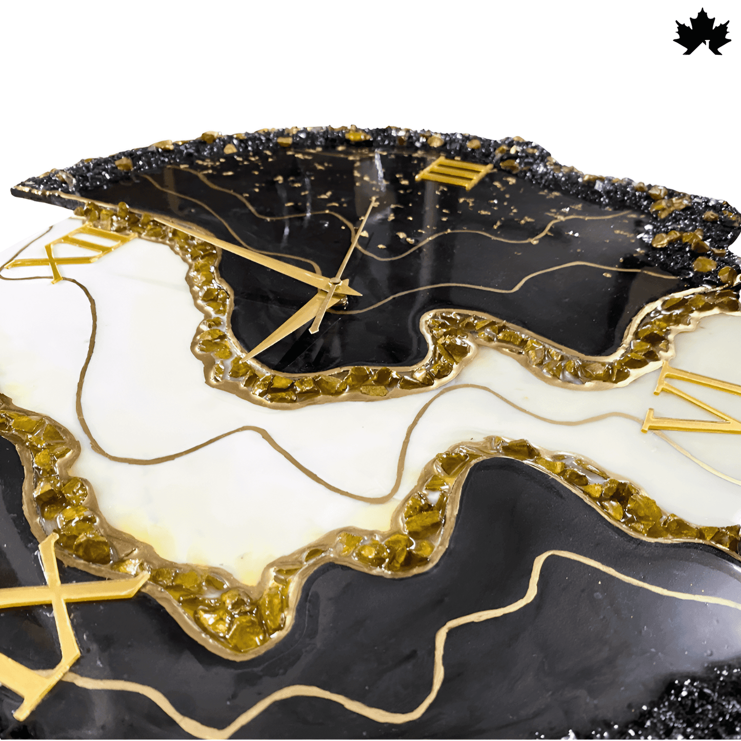 Golden Rift Geode - Antique Wall Clock | Fankaarlok
