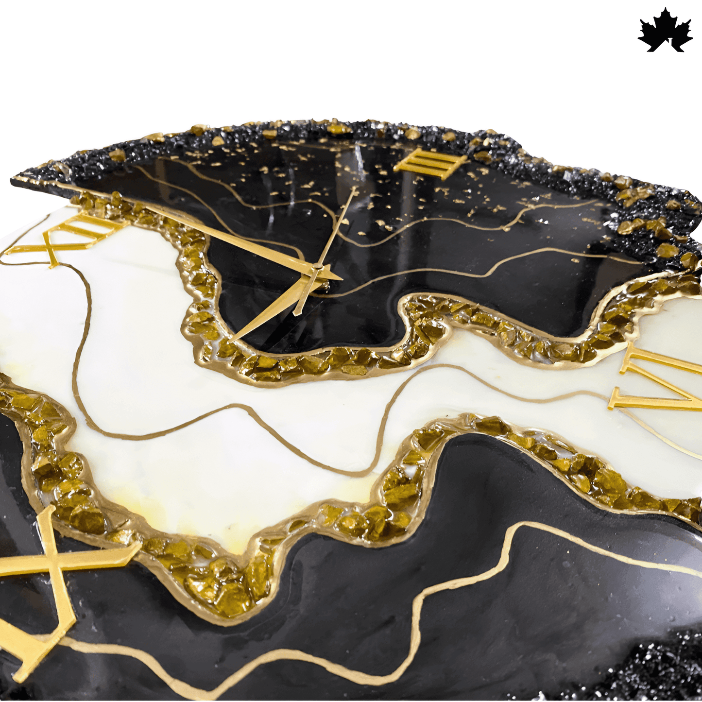 Golden Rift Geode - Antique Wall Clock | Fankaarlok - Fankaarlok