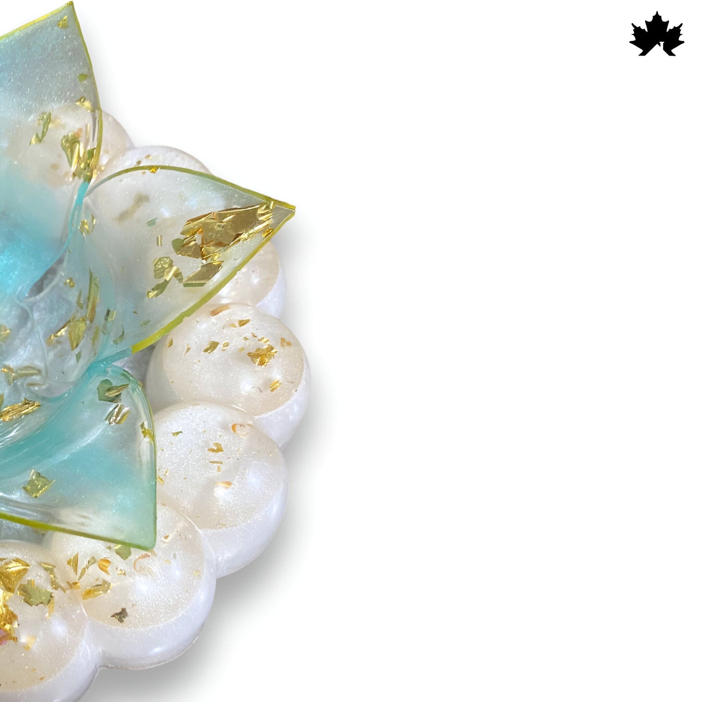 Aqua Pearl Diya Holder - Elegant Jyot and Diya Holder for Aarti and Pooja Rituals