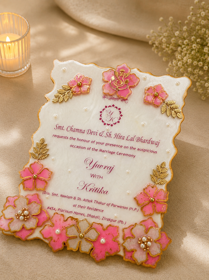 Radiant Wedding Invitation Resin Frame – Fankaarlok