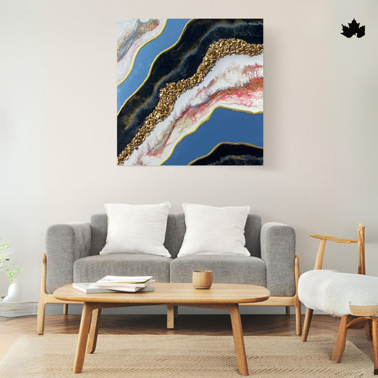 Azure Mineral Crest – Resin Home Decor Items Online | Fankaarlok