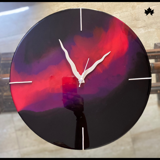 Abstract Purple Hues - Stunning Handcrafted Wall Clock | Fankaarlok