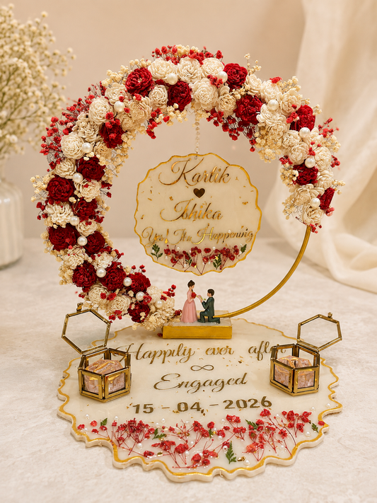 Signature handcrafted resin ring platter for engagement ceremony – Fankaarlok