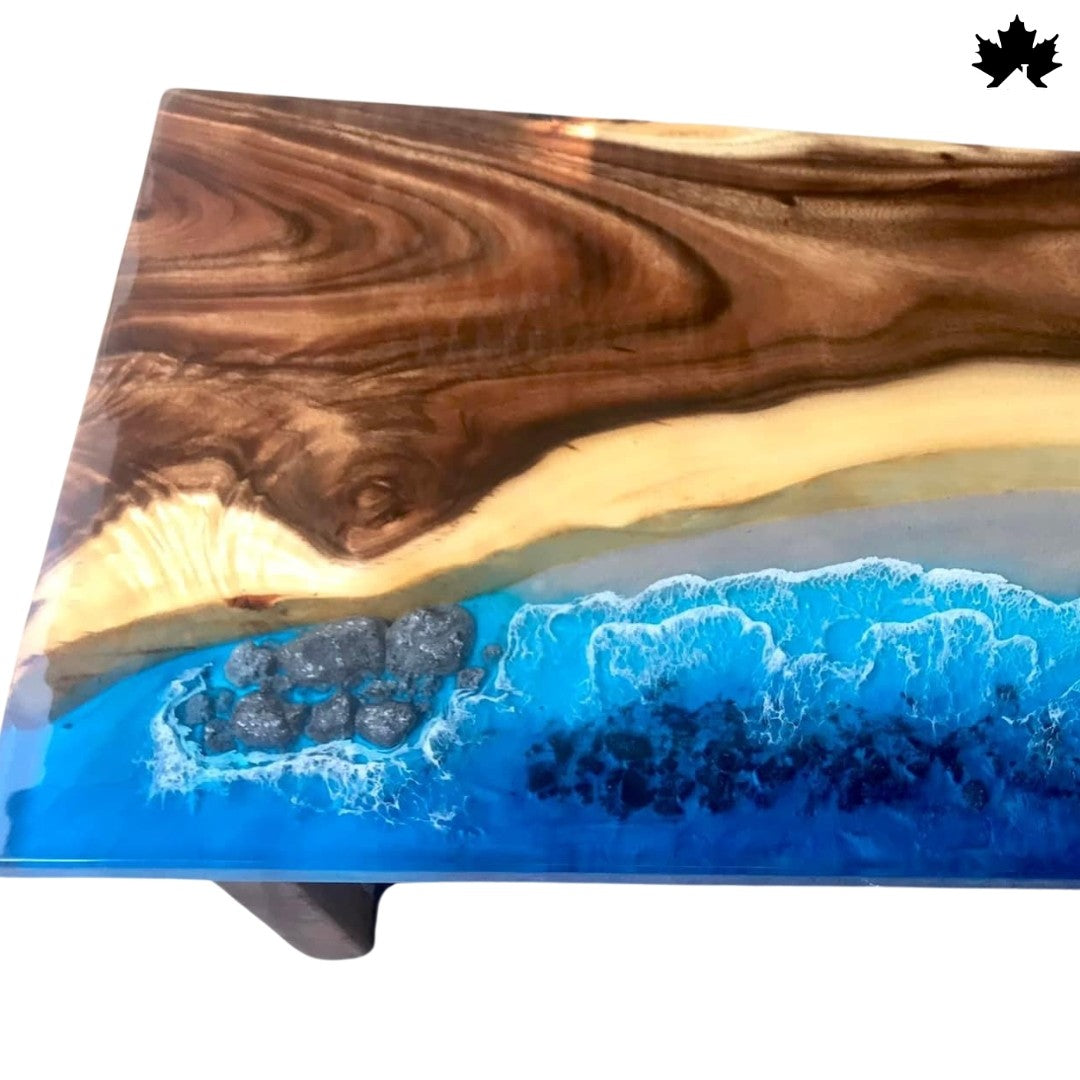 Designer Ocean Dining Tables – Blue Wave Epoxy Dining Table | Fankaarlok