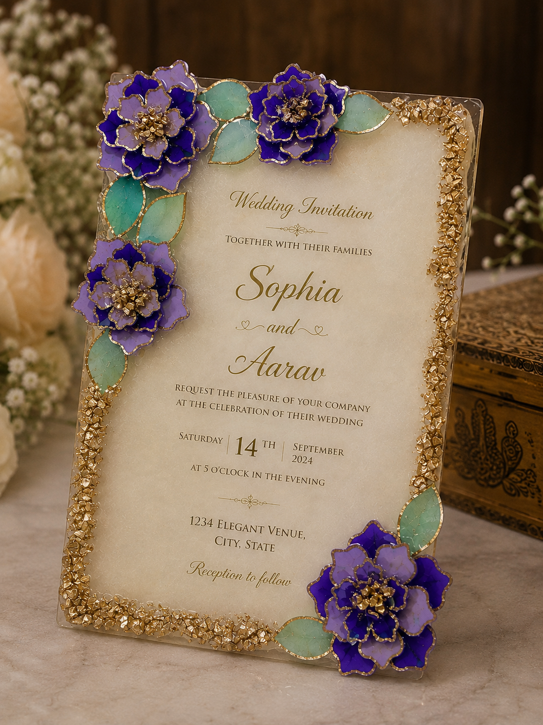 Regal Wedding Invitation Resin Frame – Fankaarlok