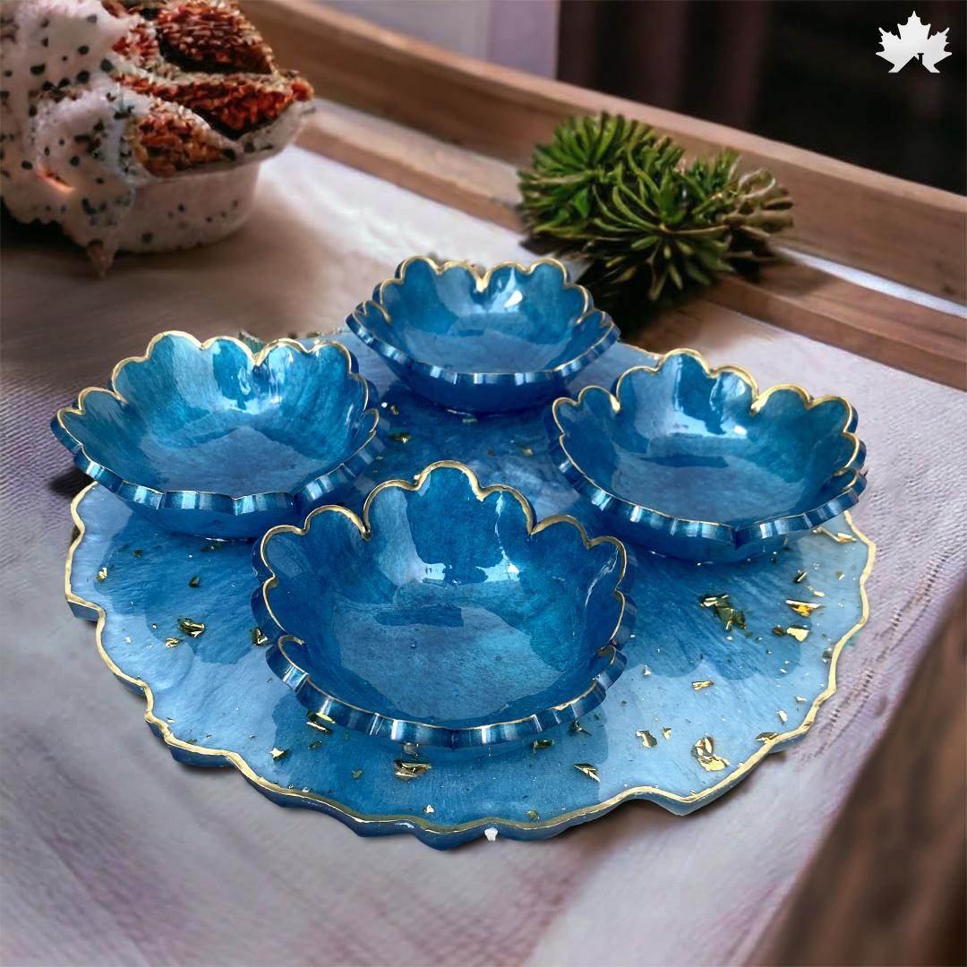 Festive Dry Fruit Gift Hamper India | Designer Dry Fruit Platter with Bowls - Fankaarlok