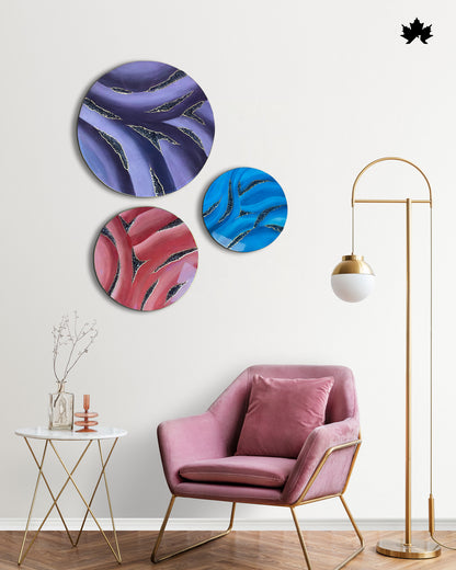 Aurora Wave Trio – Resin 3D Wall Art for Living Room | Fankaarlok