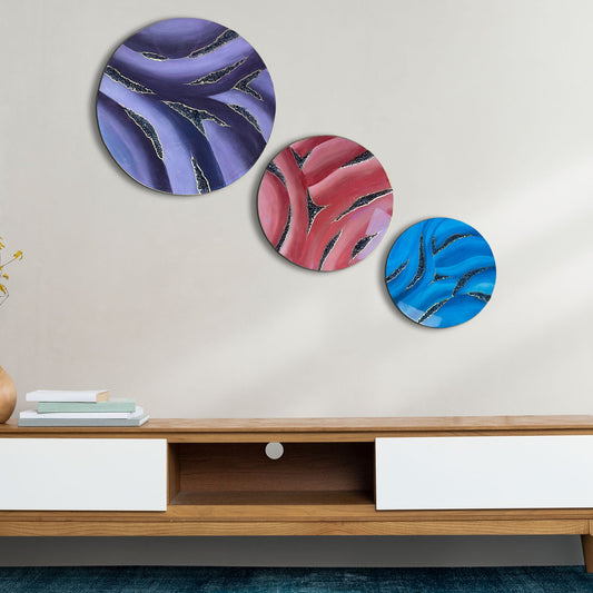 Aurora Wave Trio – Resin 3D Wall Art for Living Room | Fankaarlok