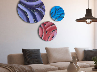 Aurora Wave Trio – Resin 3D Wall Art for Living Room | Fankaarlok
