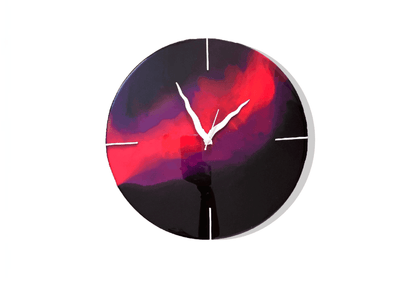 Abstract Purple Hues - Stunning Handcrafted Wall Clock | Fankaarlok - Fankaarlok