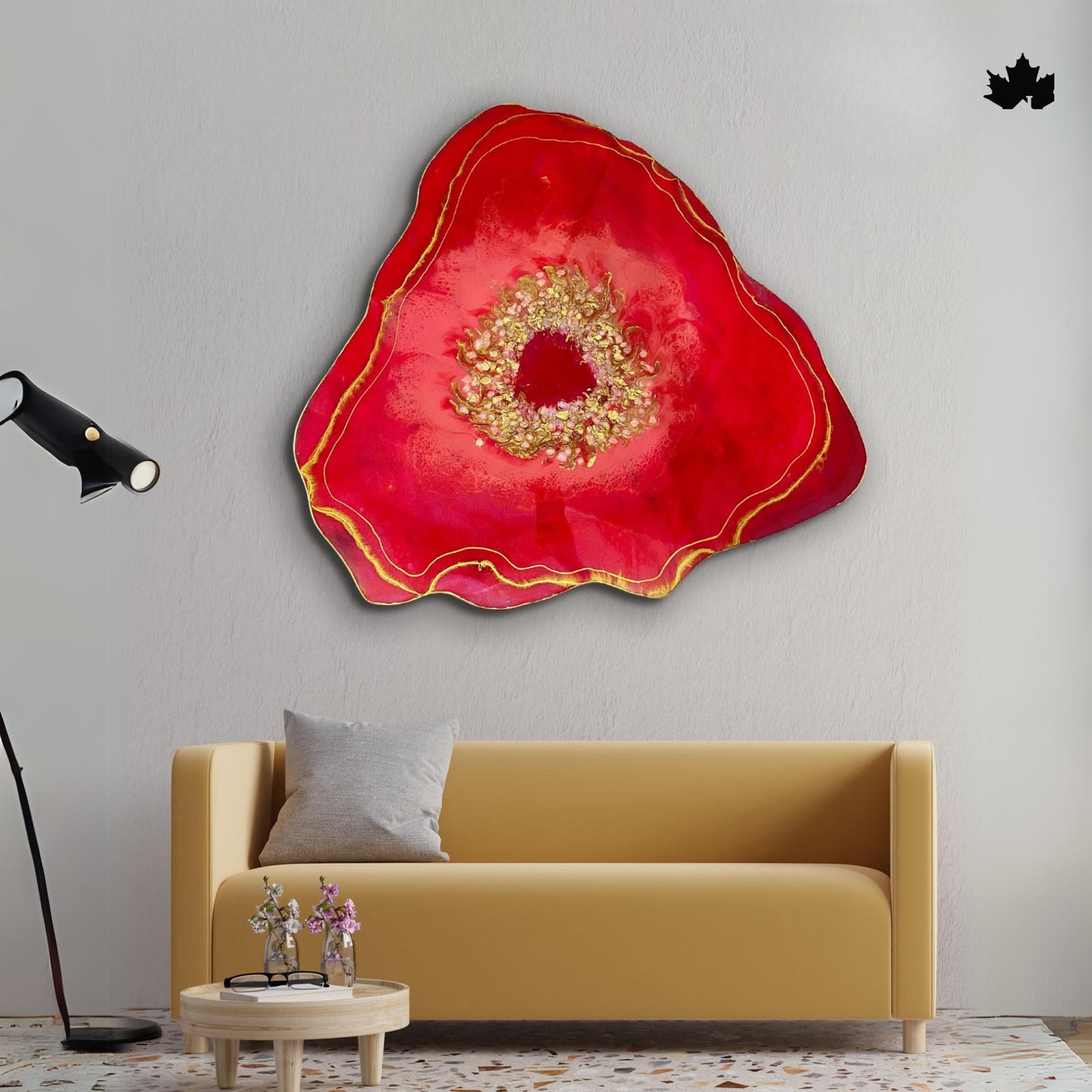 Opulent Geode Bloom – Luxury Resin Abstract Wall Art for Living Room | Fankaarlok
