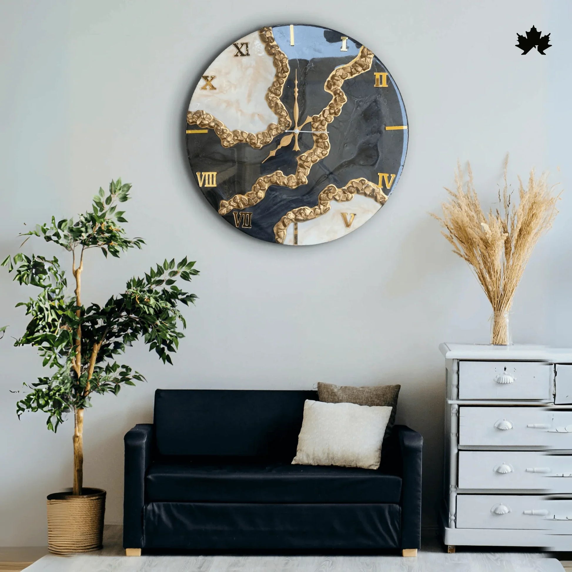 Grand Marble Elegance - Minimalist Wall Clock | Fankaarlok - Fankaarlok