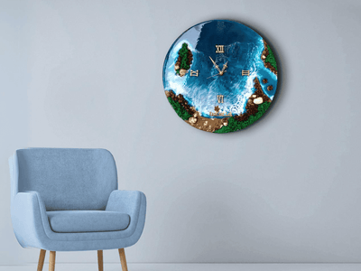 Aegean Whispers Wall Clock - Exquisite Handcrafted Decor | Fankaarlok - Fankaarlok