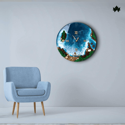 Aegean Whispers Wall Clock - Exquisite Handcrafted Decor | Fankaarlok - Fankaarlok