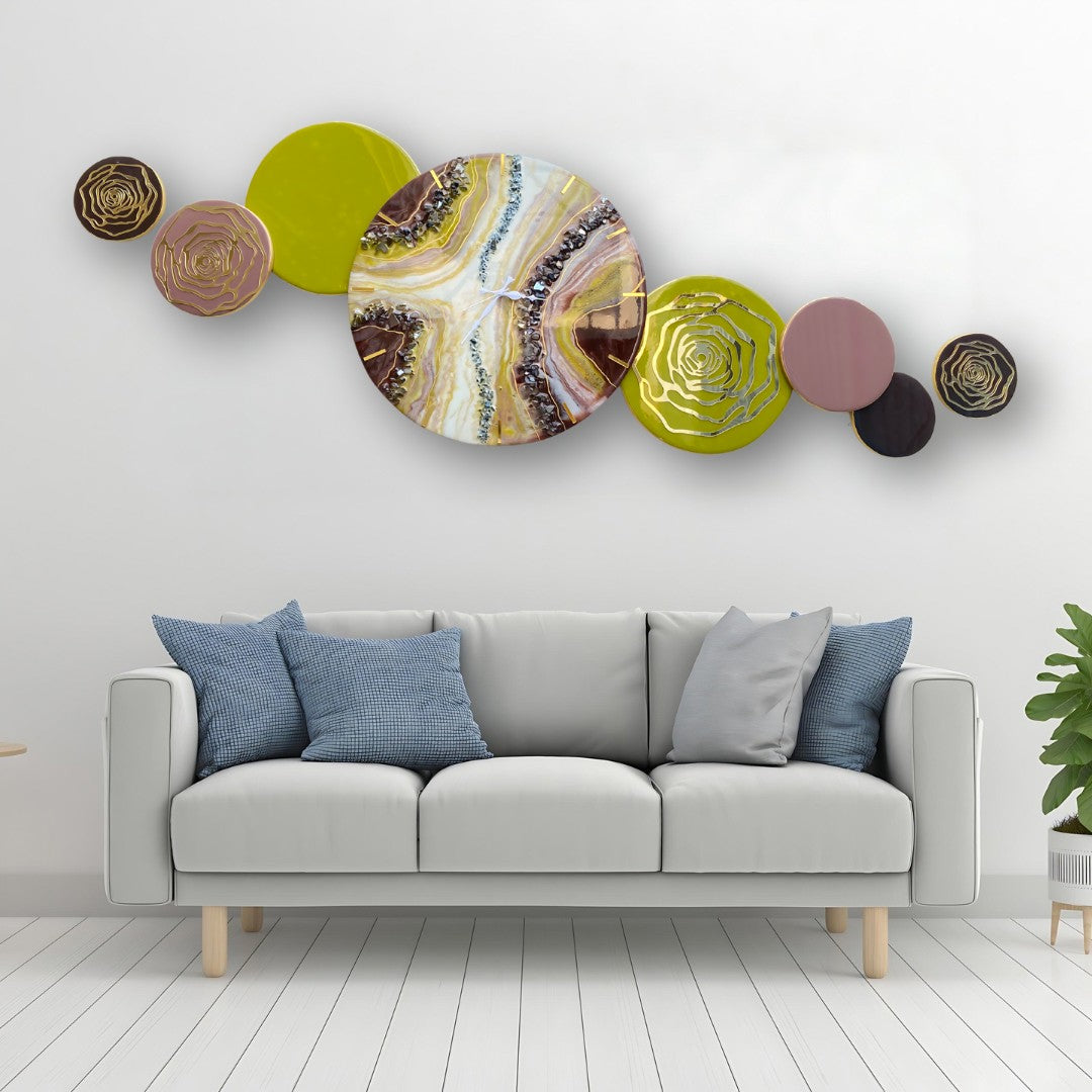 Opal Circle Cascade – Resin Unique Wall Decor Pieces | Fankaarlok