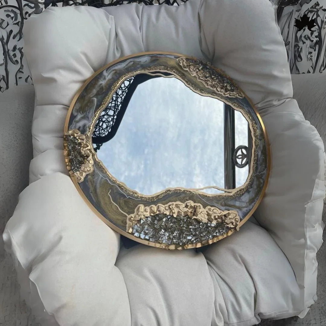 Celestial Geo Mirror – Resin Premium Wall Mirror for Home | Fankaarlok
