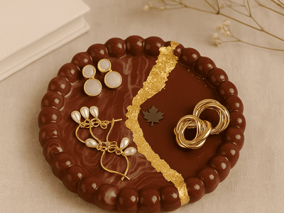 Chocolate Gold Premium Jewelry Organizer Tray | Fankaarlok - Fankaarlok