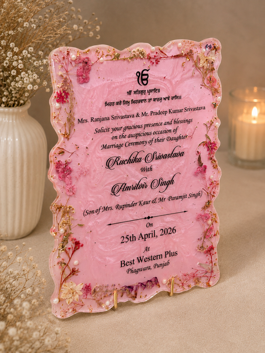 Charming Wedding Invitation Resin Frame – Fankaarlok