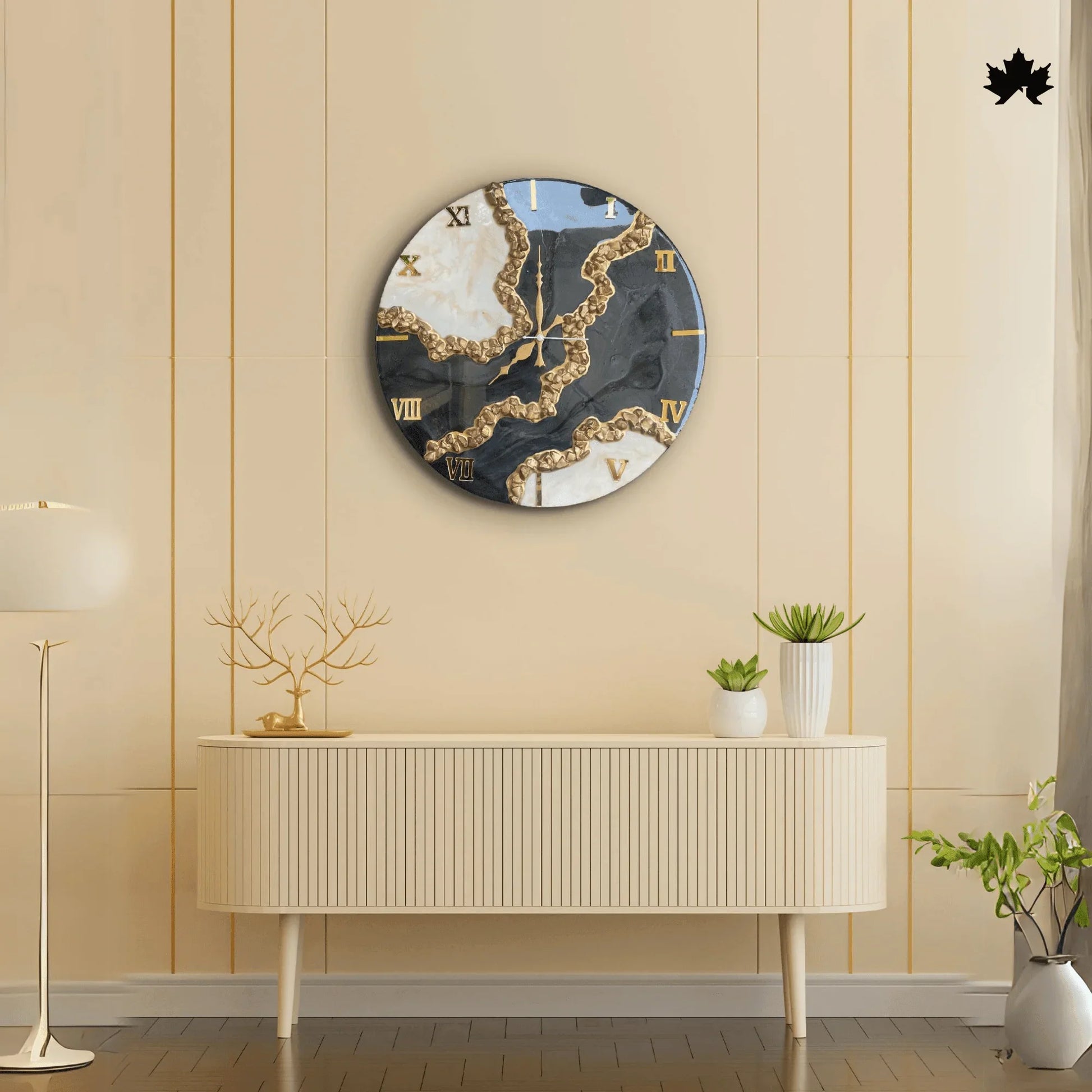 Grand Marble Elegance - Minimalist Wall Clock | Fankaarlok - Fankaarlok