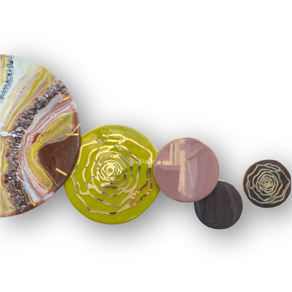 Opal Circle Cascade – Resin Unique Wall Decor Pieces | Fankaarlok