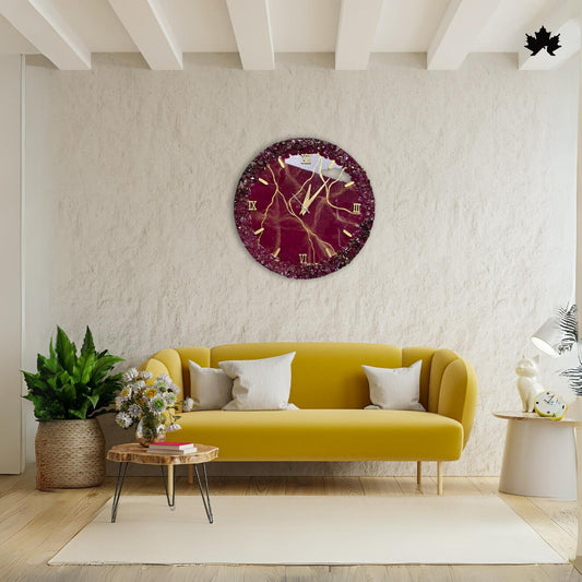 Fancy Wall Clock – Premium Geode Crystal Resin Design | Fancy Wall Clock by Fankaarlok