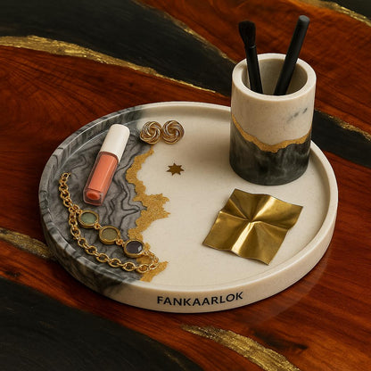 Luxury Makeup Organizer Tray with Stand | Fankaarlok