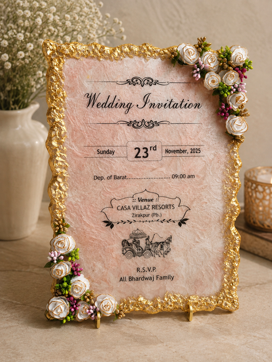 Classic Wedding Invitation Resin Frame – Fankaarlok