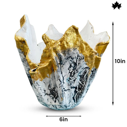 Aurora Marble Glow – Luxury Ceramic Planter Online | Fankaarlok