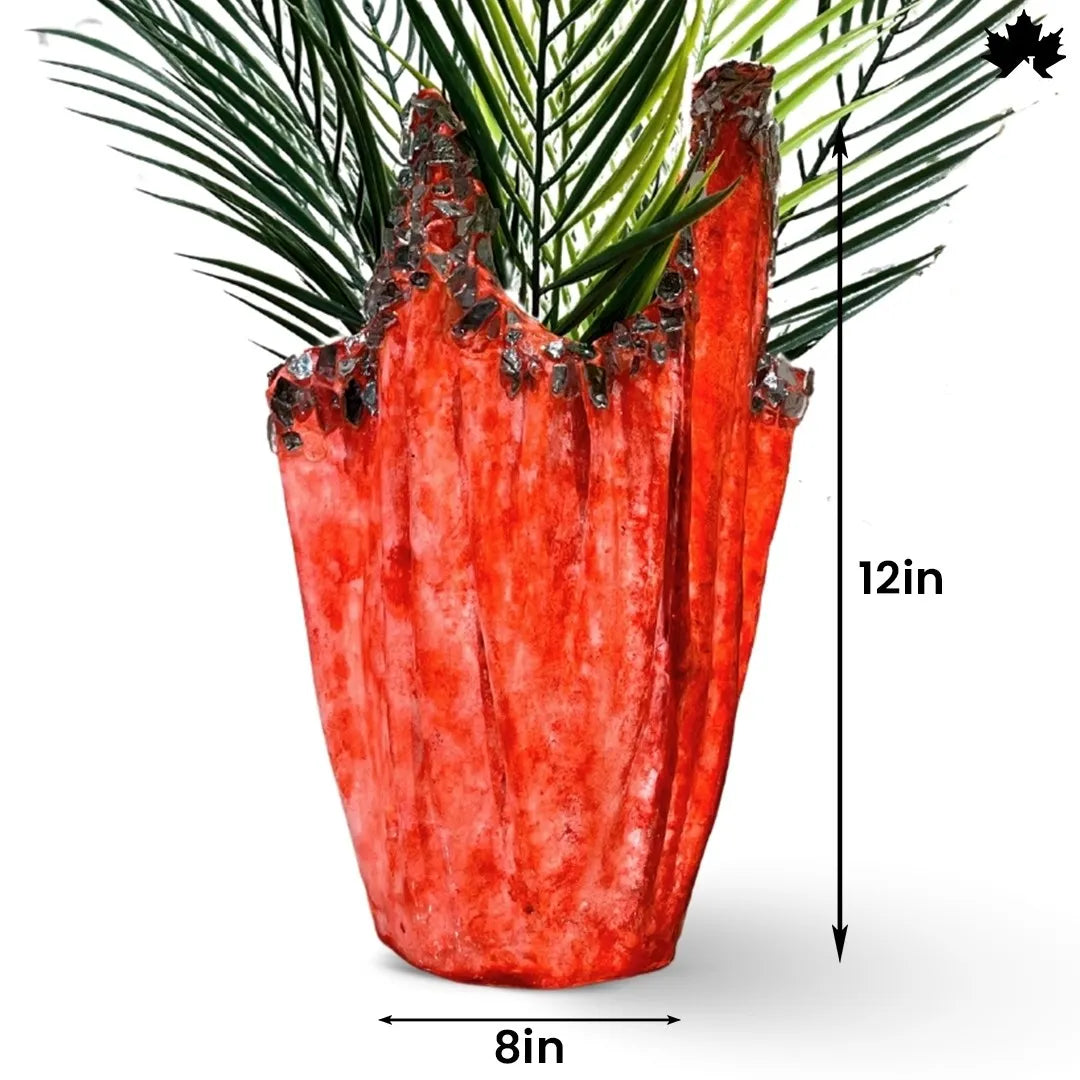 Crimson Flame Aura – Artistic Planter for Home Décor | Fankaarlok