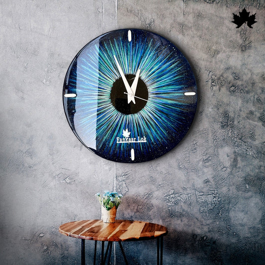 Blue Eye Resin Wall Clocks | Luxury Home Decor Clocks by Fankaarlok