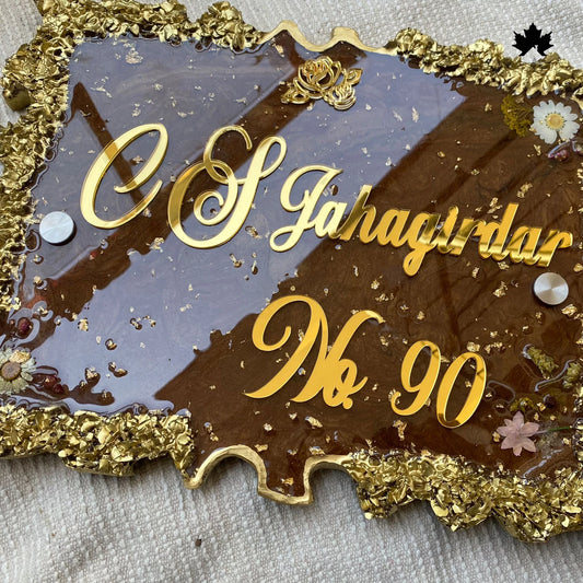 Luxury Nameplate for Housewarming Gift | Personalized Home Entrance Plate