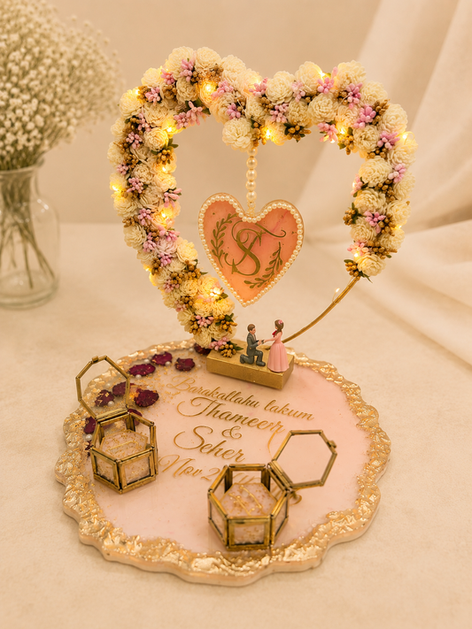Elegant handcrafted resin ring platter for wedding ring ceremony – Fankaarlok